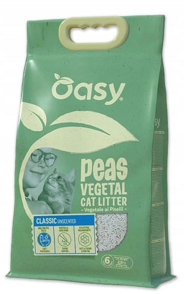 Oasy Biodegradable Litter Vegetal Peas Classic Unscented 10l