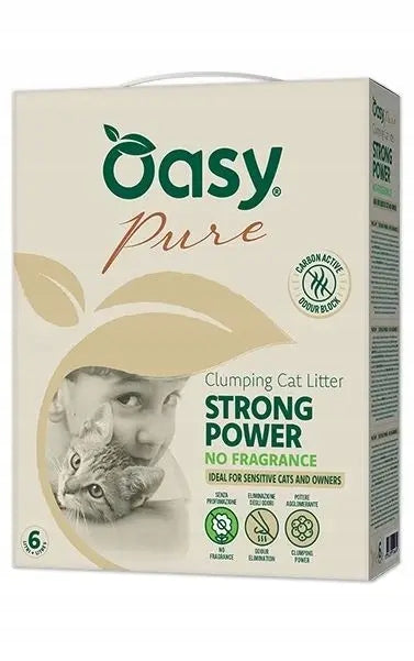 Oasy Mineral Pure cat litter STRONG POWER UNSCENTED 6L