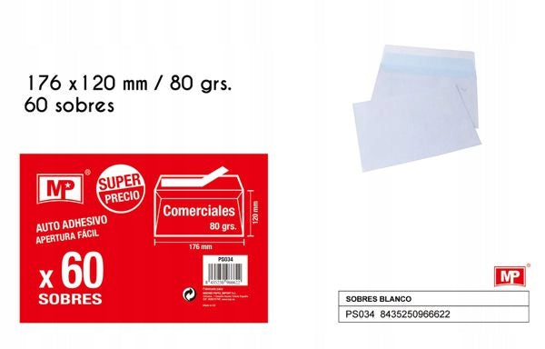 Office envelope 176*120mm 60pcs