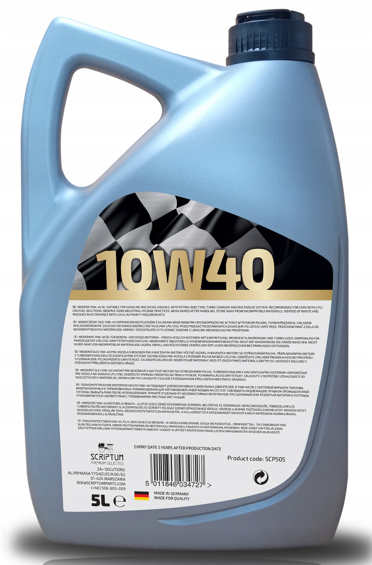 Oil 10W40 SCRIPTUM STRATOS 5l ACEA A3/B3 API SL/CF Packaging status original