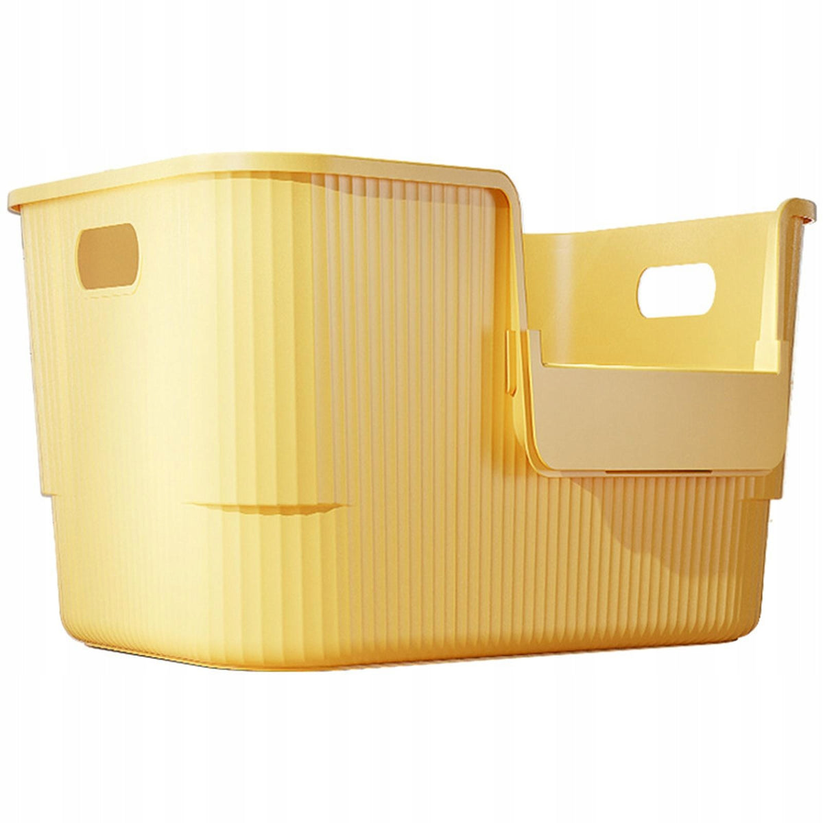 Open Top Cat Litter Box, Litter Tray, Sandbox, Splash Guard, yellow Packaging status original