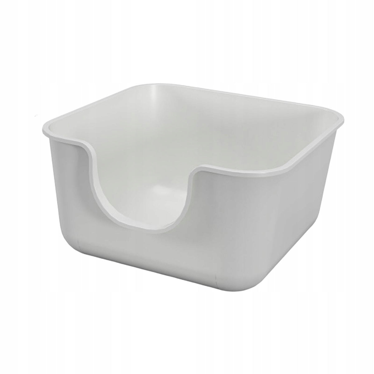 Open Top Cats Litter Box Litter Pans Rabbit Cage Accessories Pet White