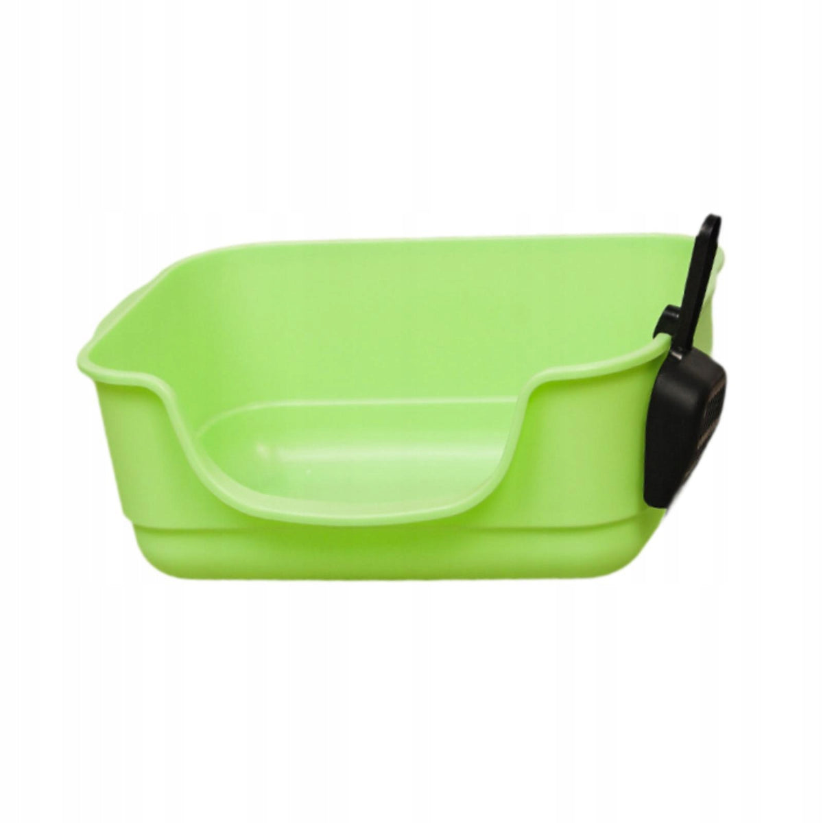 Open Top Pet Litter Box Kitty Litter Pan Extra Large Portable Multi Green