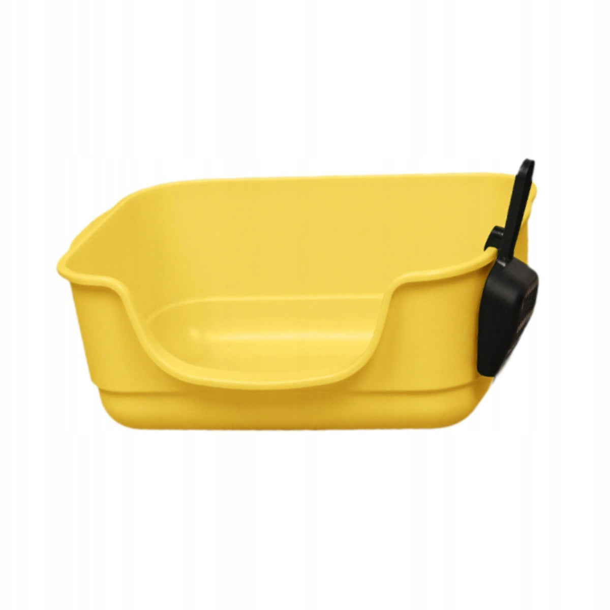 Open Top Pet Litter Box Kitty Litter Pan Extra Large Portable Multi Yellow