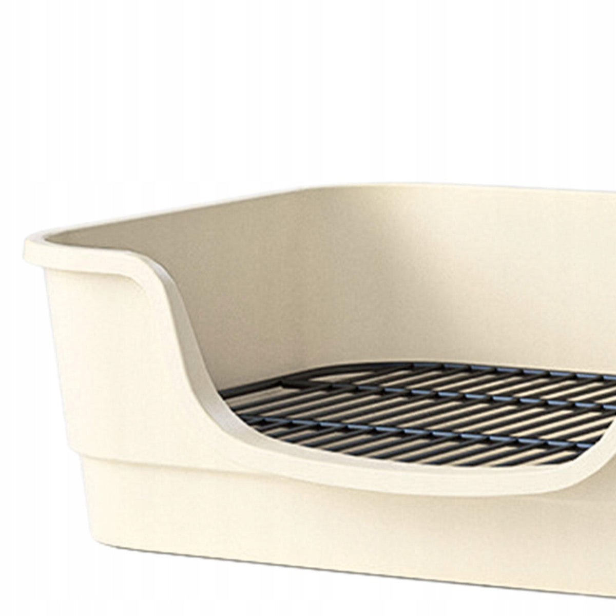 Open Top Pet Litter Box with Scoop Large Space Cat Litter Container U white Packaging status original