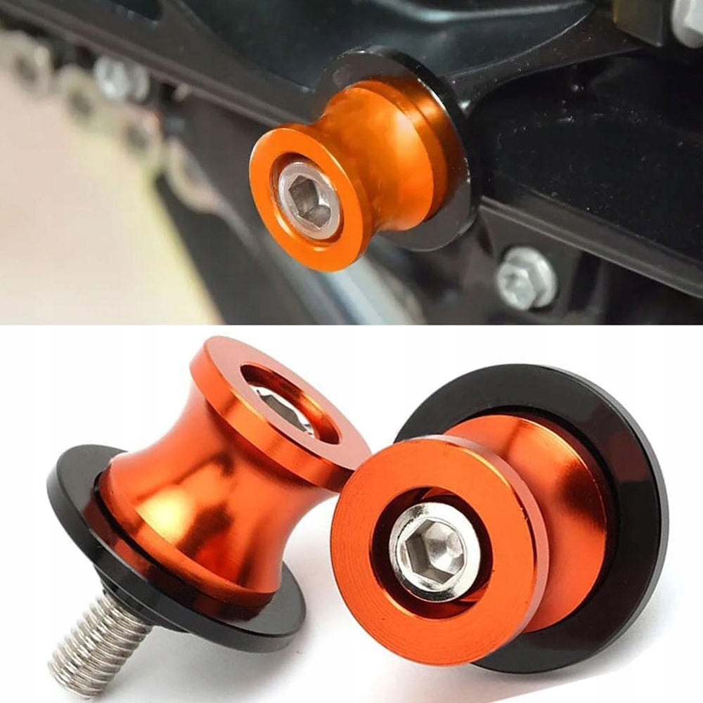 Orange Motorcycle Lifting Rollers 10mm Sliders Control Arm Motorcycle