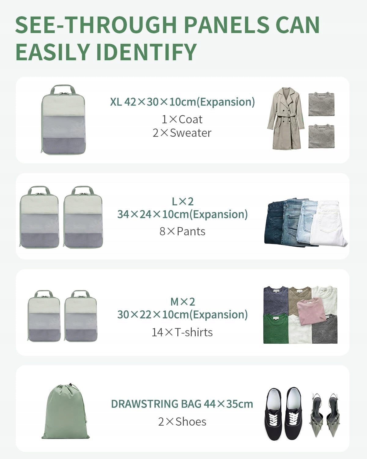 Organizer Object 42 x 30 x 10 cm green Color green