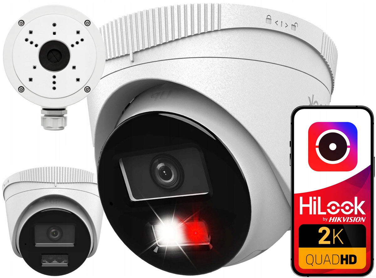 Outdoor IP Camera 4MPx 2K+ HiLook by Hikvision with Microphone + Box "S"