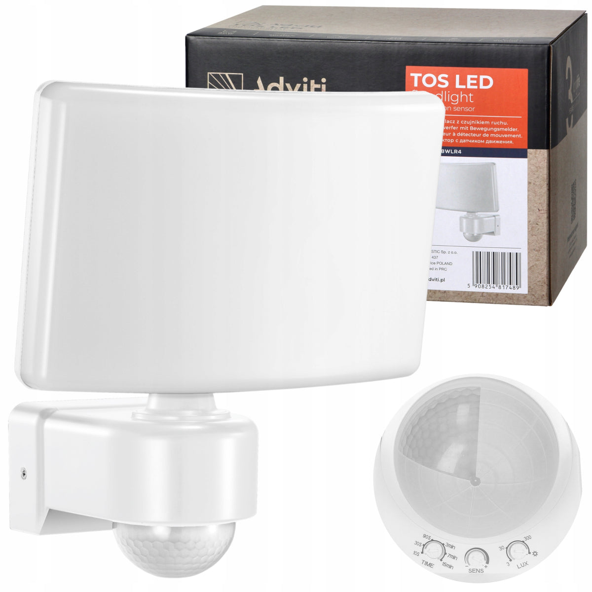 Outdoor LED Lamp 30W Motion and Twilight Sensor Adjustable Halogen White