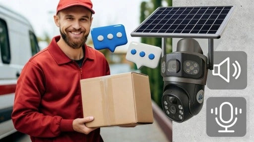Outdoor SOLAR ROTARY CAMERA THREE SCREENS SIM CARD 4G LTE 3MP+3MP+3MP Packaging status original