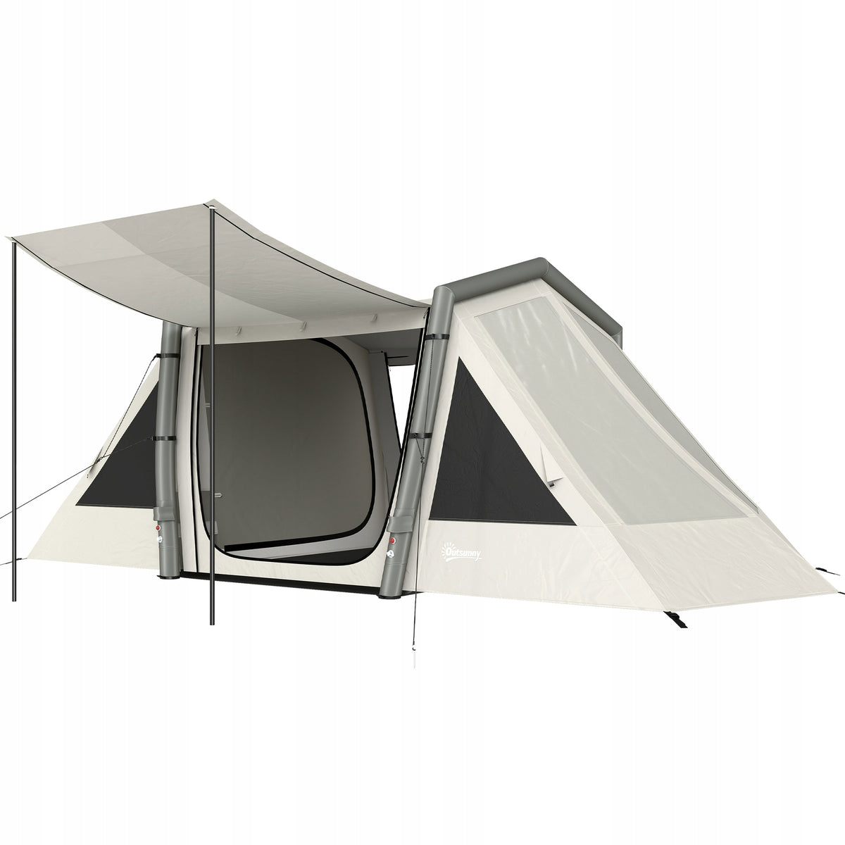 Outsunny Inflatable Tent for 6 People Quick Reclining Tent
