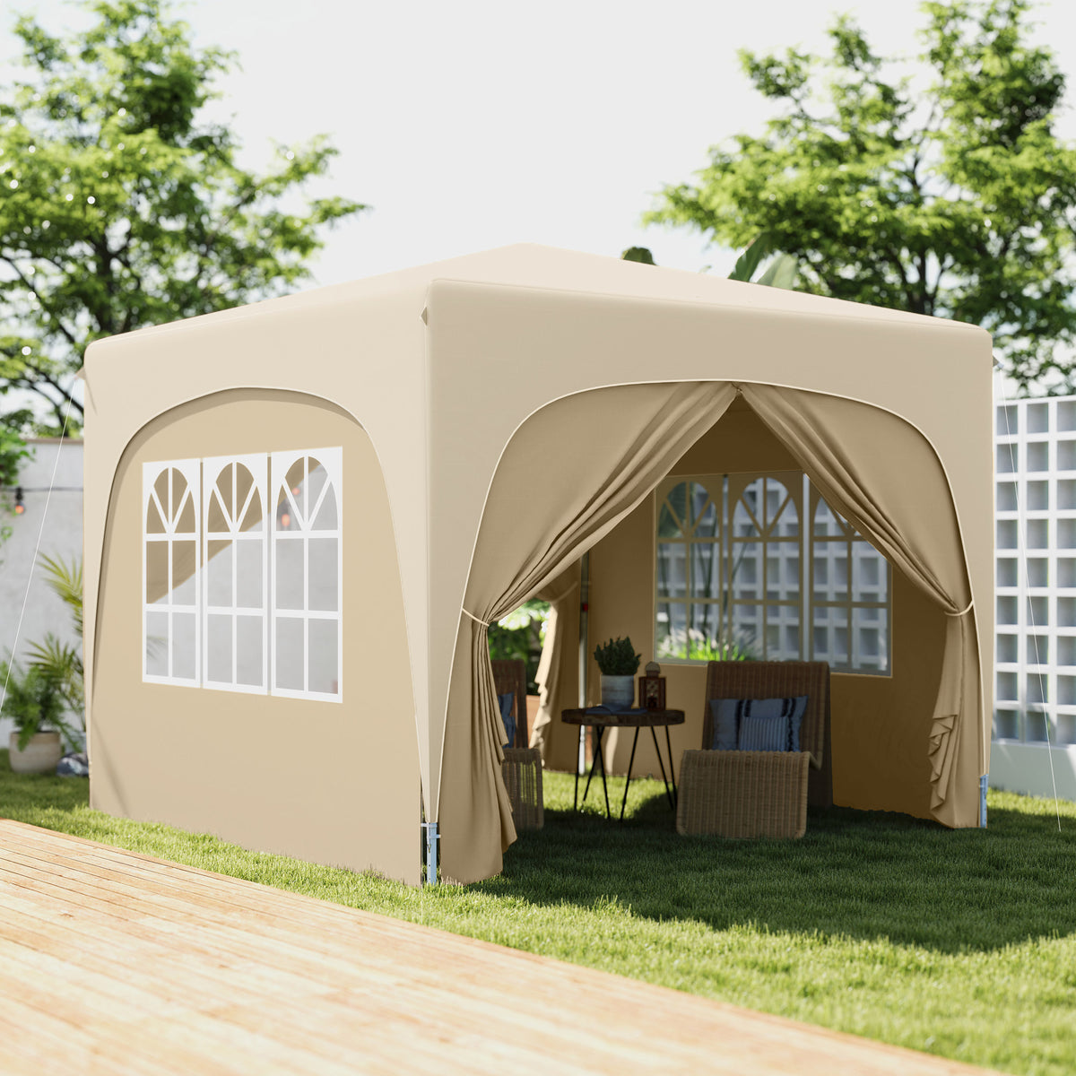 Outsunny Pavilion 3x3m, waterproof, stable, winter, foldable Packaging status original