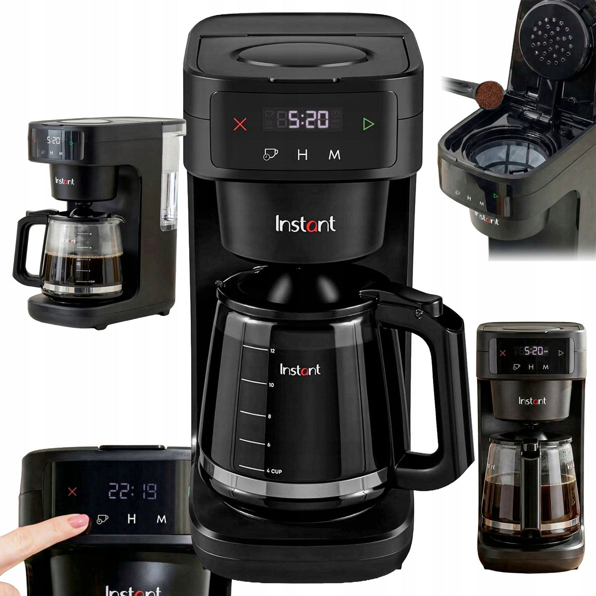 Overflow coffee maker Instant Brew 1,8L 12 cups programmer quiet