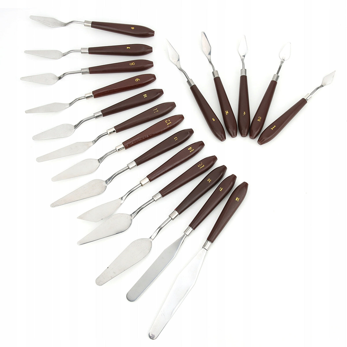 PAINT SPATULAS SET OF SPATULAS FOR PAINTING PAINT MASS 18 ELEMENTS