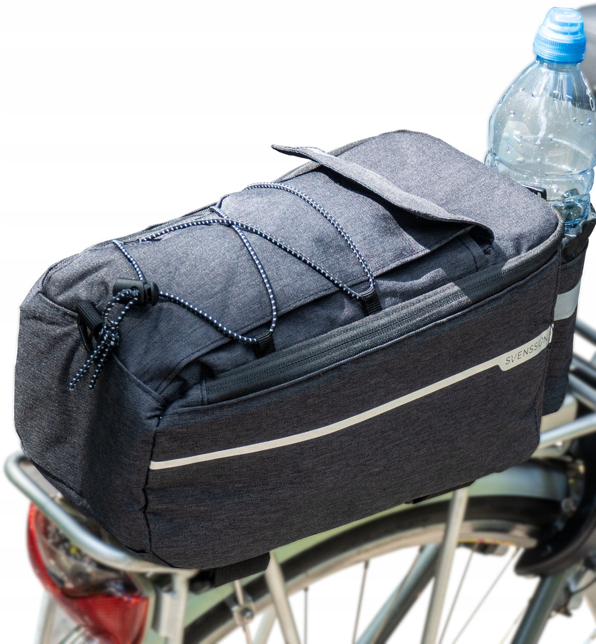 PANNIER THERMAL BAG FOR BIKE RACK CAPACIOUS REFLECTIVE TRUNK CAPACIOUS Color black