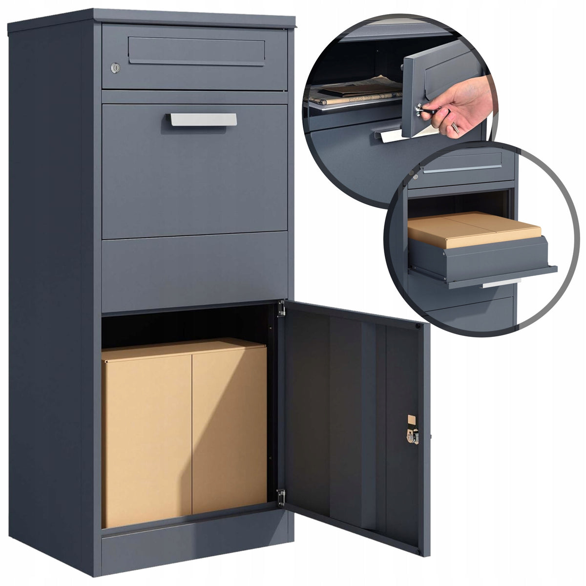 PARCEL BOX LETTERS COURIER STANDING SLOT Packaging status original