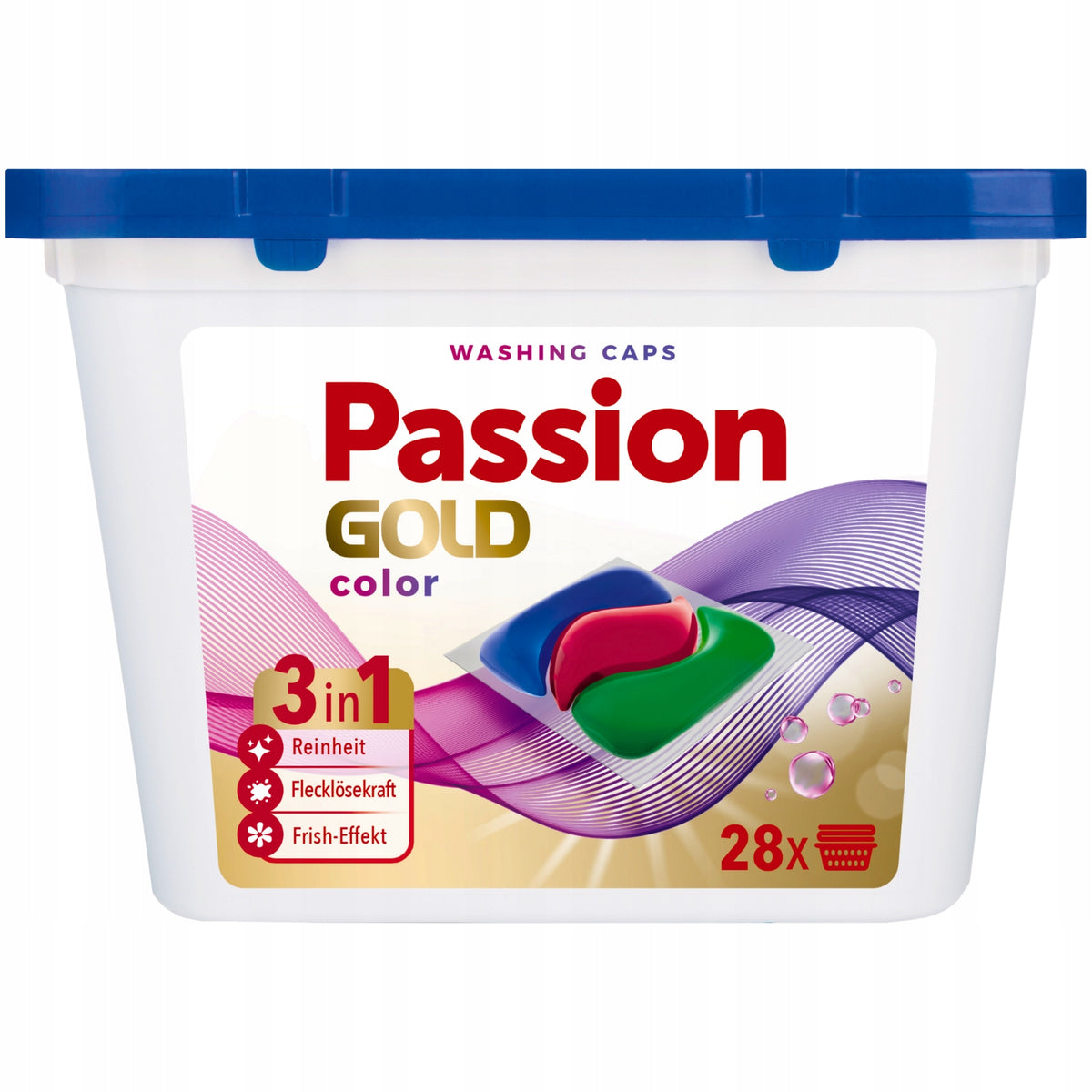 PASSION GOLD WASHING CAPSULES 28PCS 3IN1 COLOR Packaging status original
