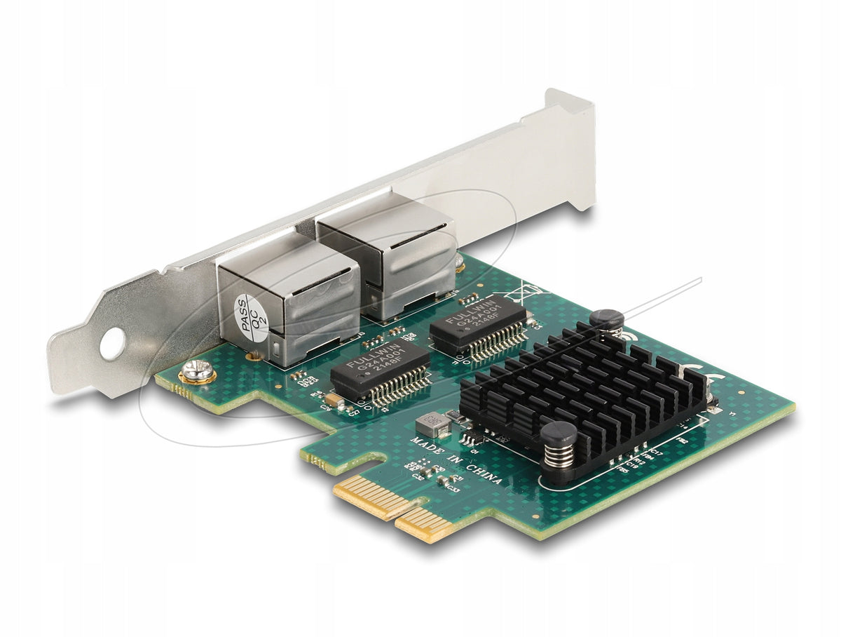 PCI Express x1 to 2x RJ45 Gigabit LAN Delock 88206 Packaging status original