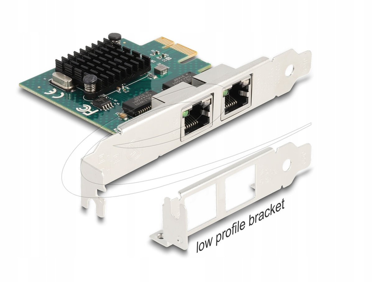 PCI Express x1 to 2x RJ45 Gigabit LAN Delock 88206