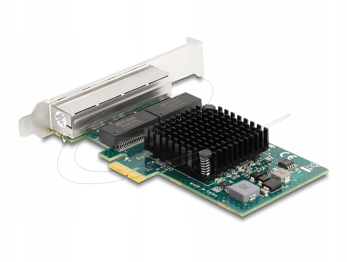 PCI Express x1 to 4x RJ45 Gigabit LAN Delock 88207 Packaging status original