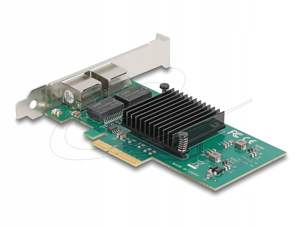 PCIe 2x RJ45 Gigabit LAN Delock 89021 card Packaging status original