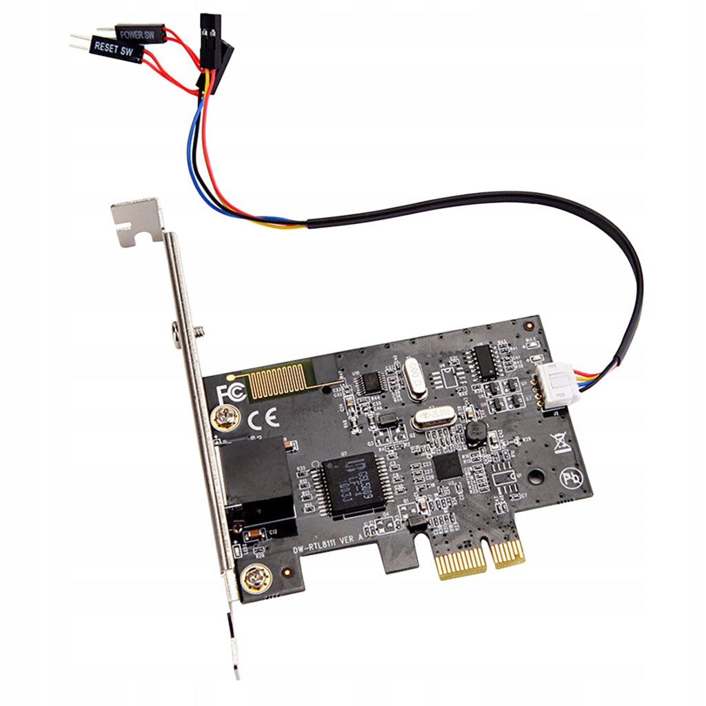PCIe Gigabit Controller Card Lan Adapter with Remote Switch Packaging status original