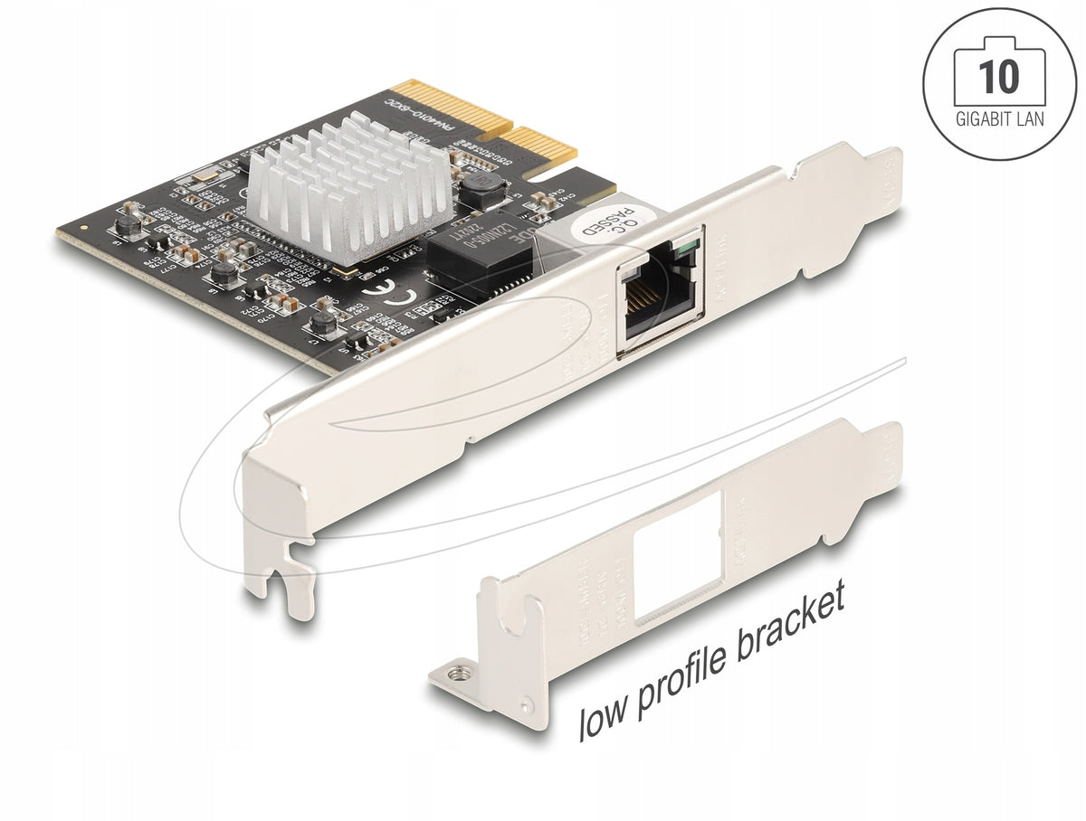 PCIe card 1x RJ45 10 Gigabit LAN NBASE-T Delock 89654