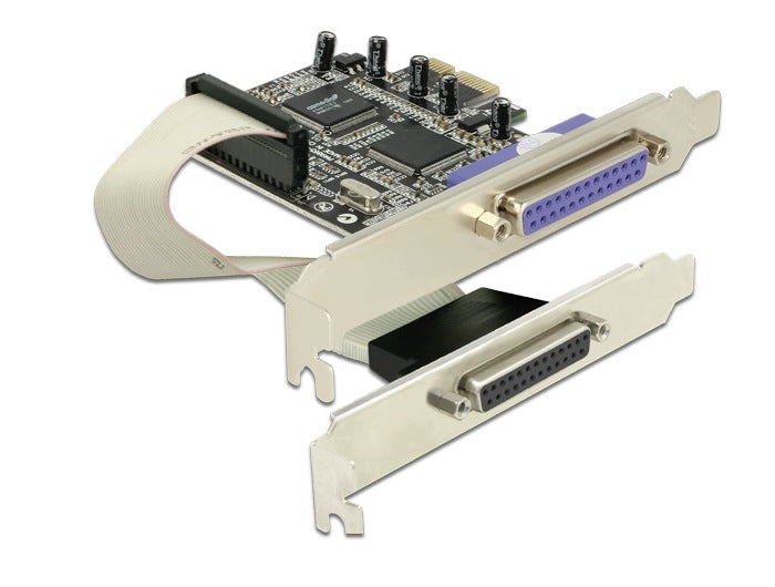 PCIe card x1 2x parallel port Delock 89125