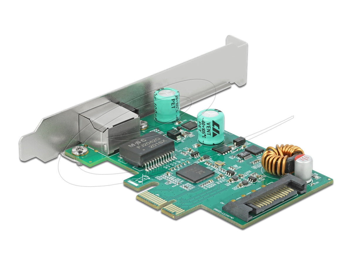 PCIe x1 1x RJ45 2,5 Gigabit LAN PoE+ Delock 89139 Packaging status original