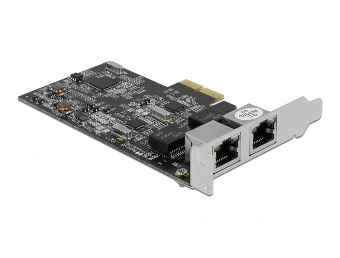 PCIe x2 2x RJ45 2,5 Gigabit LAN Card Delock 89530 Packaging status original