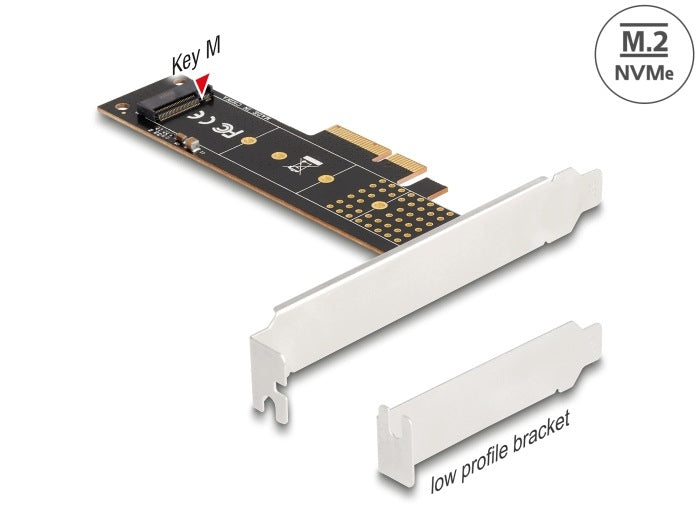 PCIe x4 1x NVMe M.2 Key M 110mm Low Profile Delock 89836