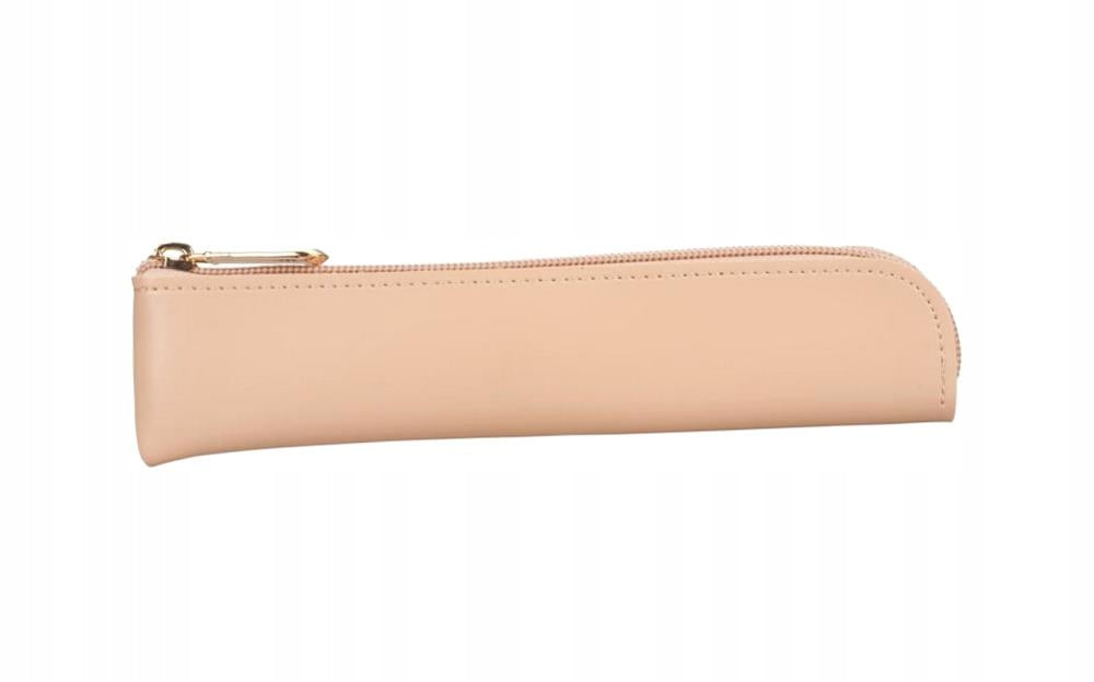 PEN CASE WITH ZIPPER BEIGE