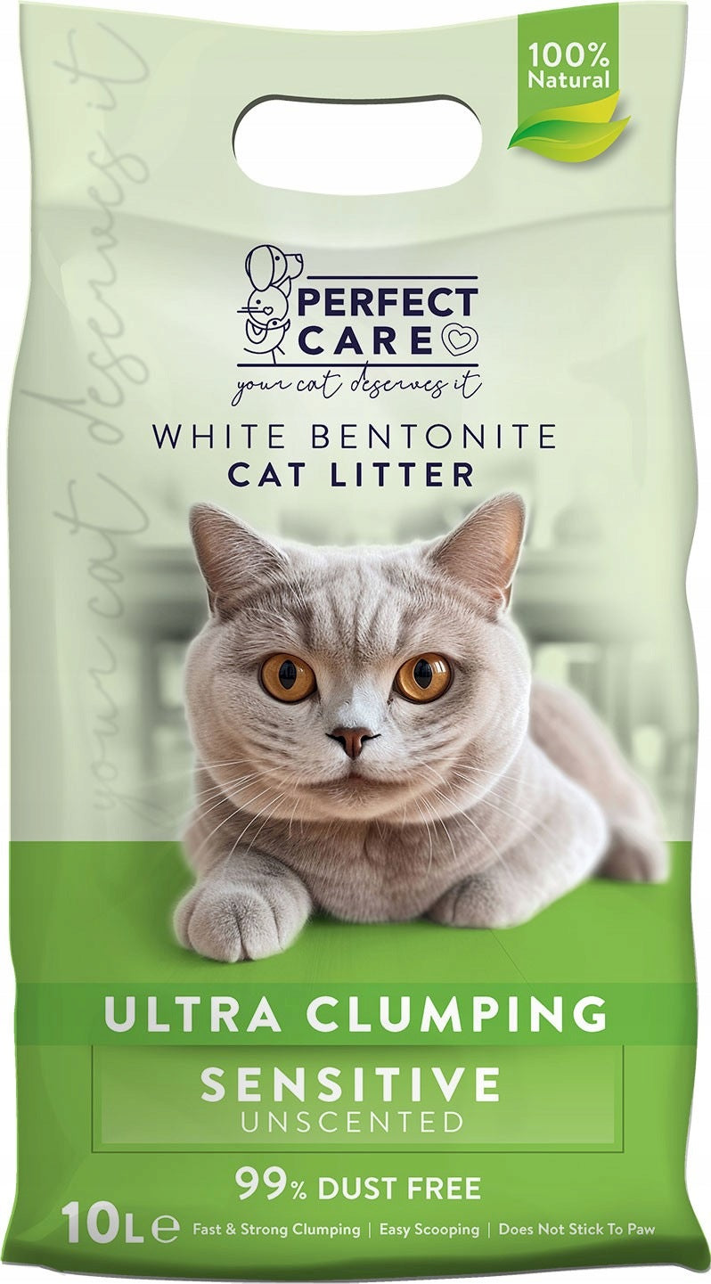 PERFECT CARE Ultra Clumping Sensitive Bentonite Litter For Cat 10l