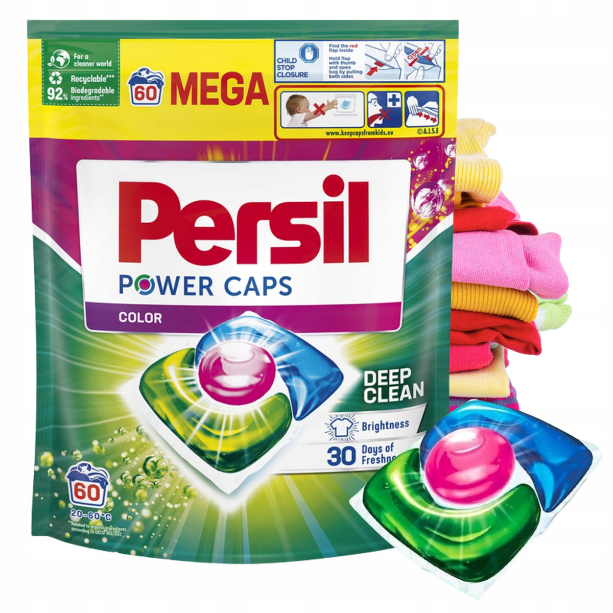 PERSIL Color Capsules FOR Washing Colored Fabrics Power Caps 60 pcs.