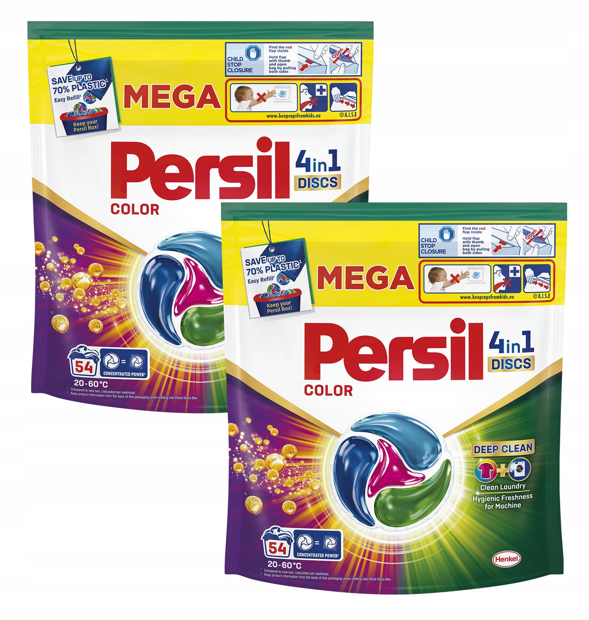 PERSIL DISCS 4IN1 COLOR WASHING CAPSULES COLOR 2x54 PCS. LARGE PACK