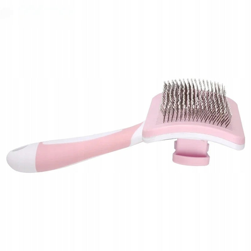 PET COMB Self Cleaning Pet Brush Pink