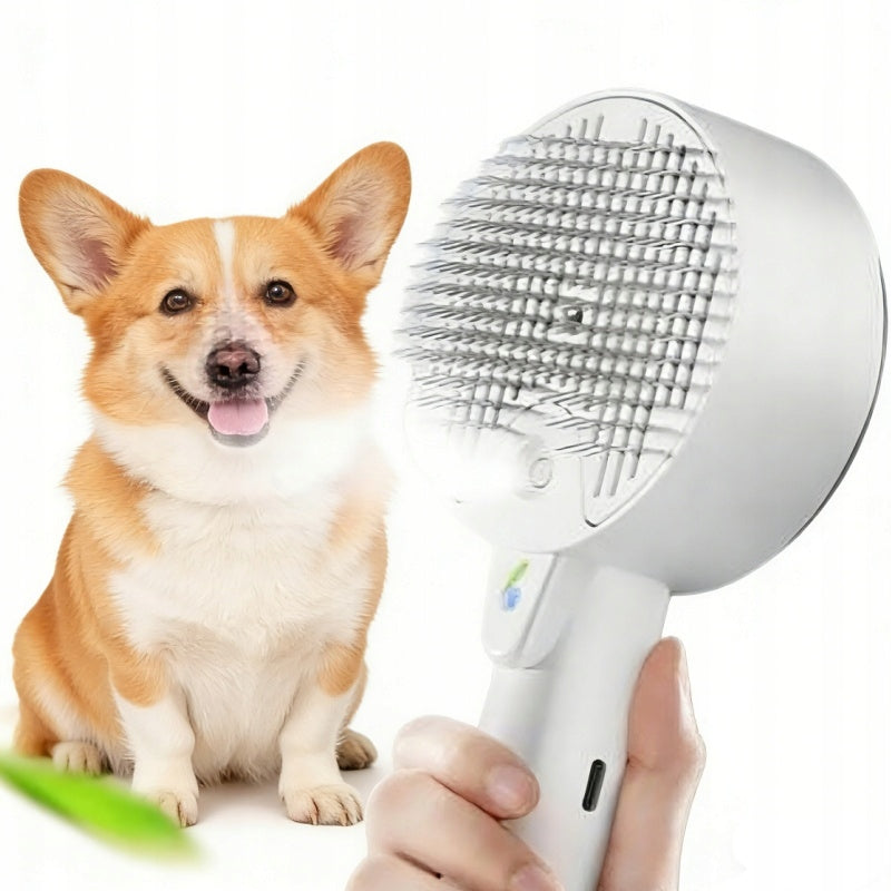 PET DOG CAT STEAM BRUSH ANTIBACTERIAL FOR HAIR CARE