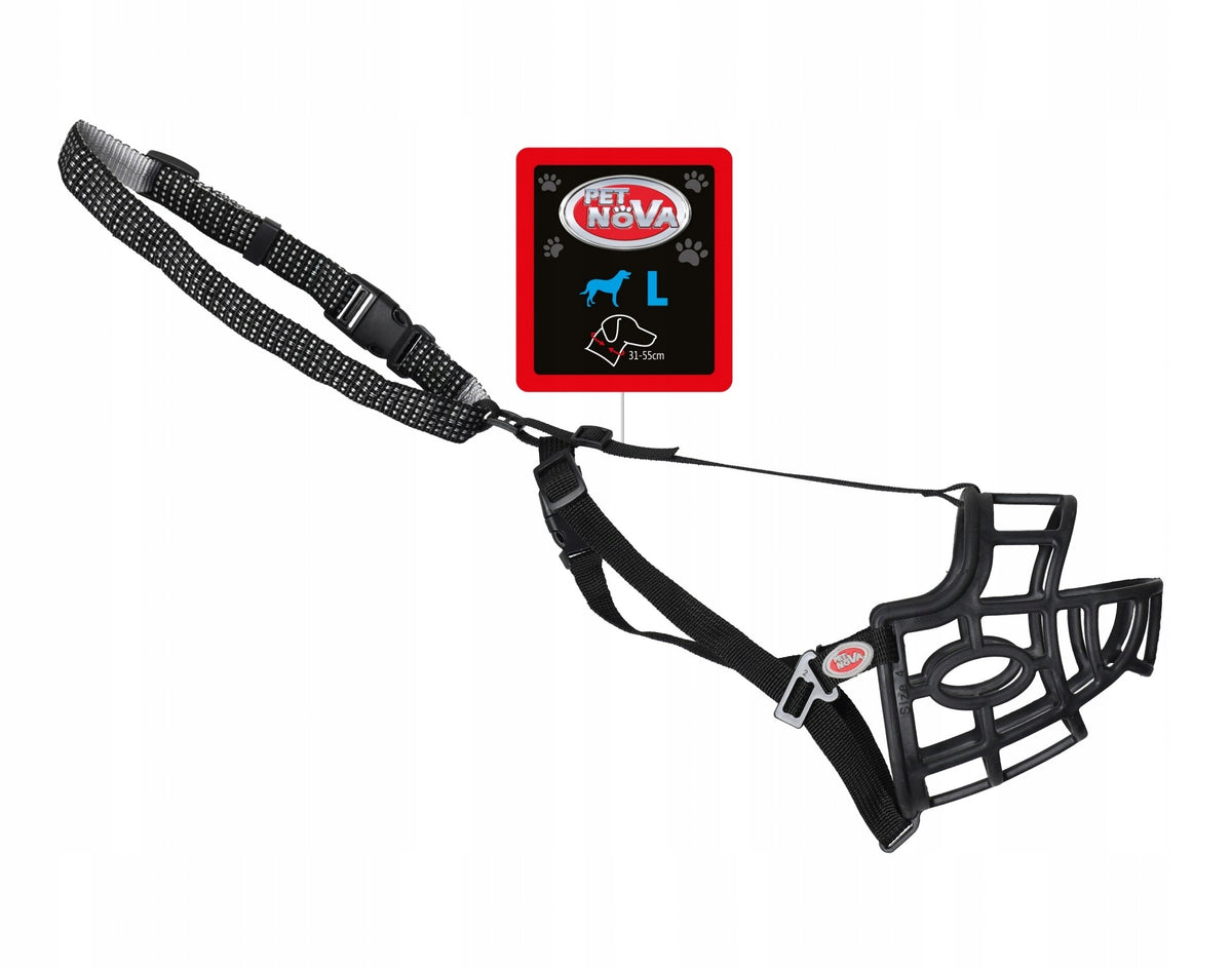 PET NOVA Plastic muzzle with L collar