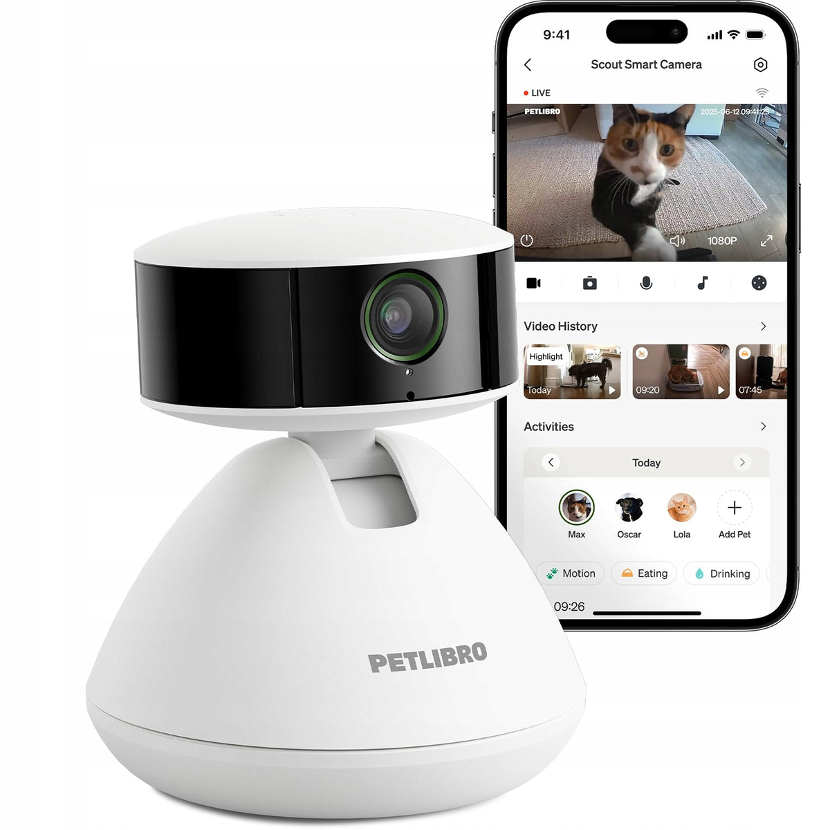 PETLIBRO 360° HD Animal Camera With 1080p Color Night Mode App