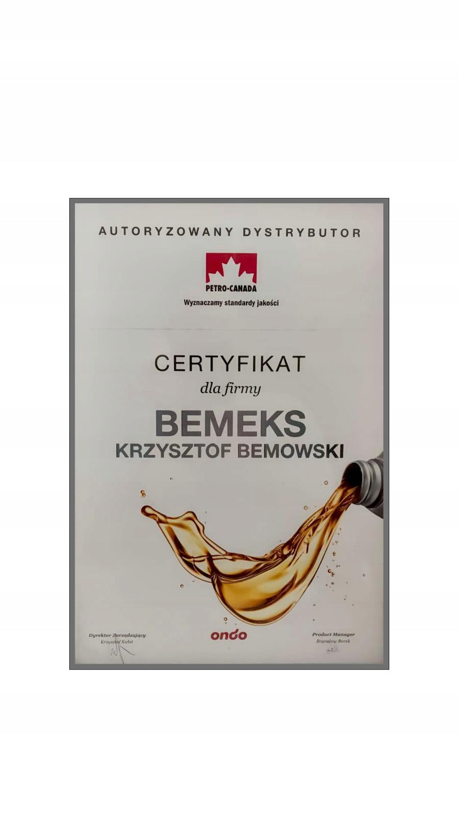 PETRO-CANADA SUPREME 5W20 1L - authorized distributor Manufacturer code OCS5201