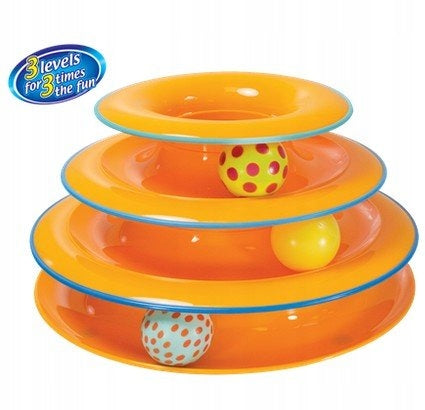 PETSTAGES PLAY TRACK TOWER FULL OF ADVENTURES PS317