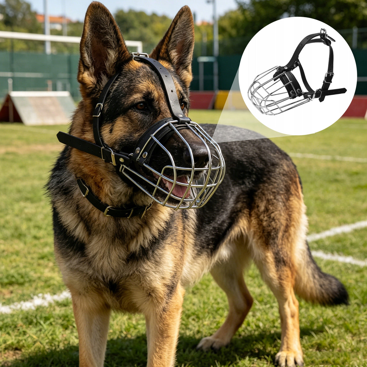 PHYSIOLOGICAL MUZZLE FOR DOG METAL ADJUSTABLE COMFORTABLE SIZE L Manufacturer code 7PTQY5124