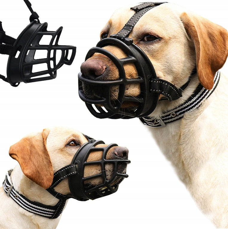PHYSIOLOGICAL MUZZLE FOR DOG RUBBER ADJUSTABLE COMFORTABLE SIZE L