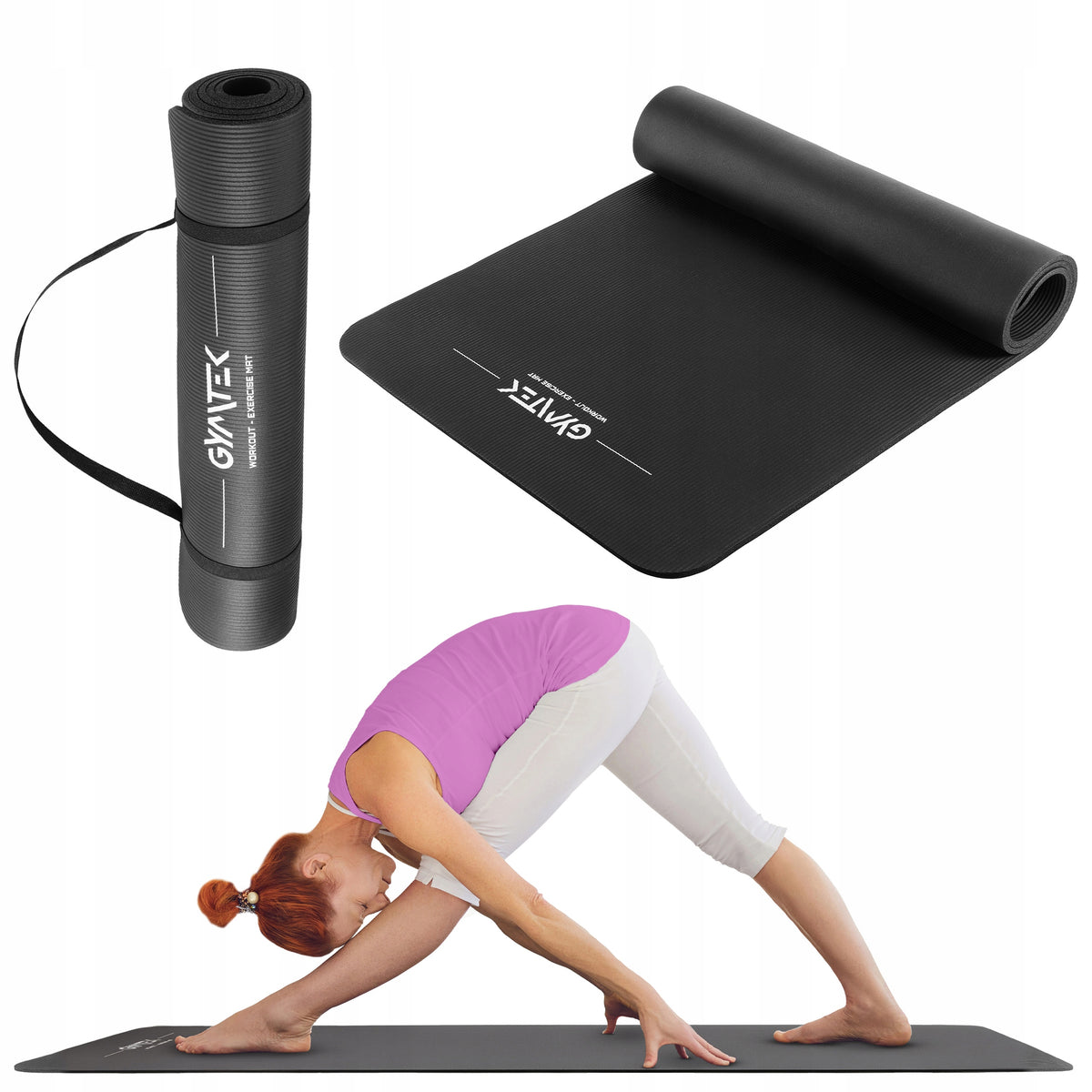 PILATES YOGA EXERCISE MAT GYMNASTIC MAT WIDE THICK 1CM GYMTEK