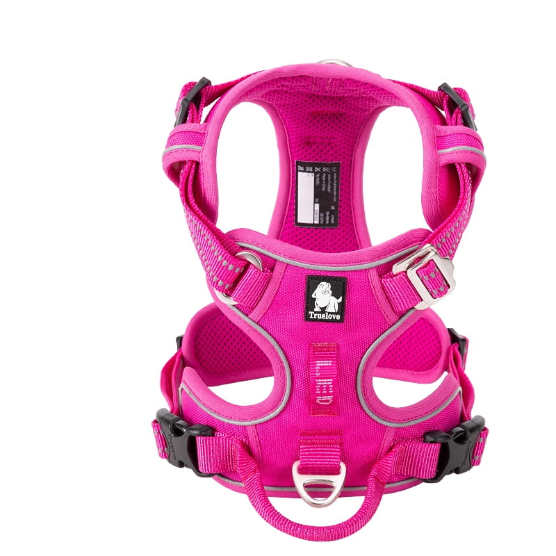 PINK Large Dog Harness STRONG TRUE LOVE XL