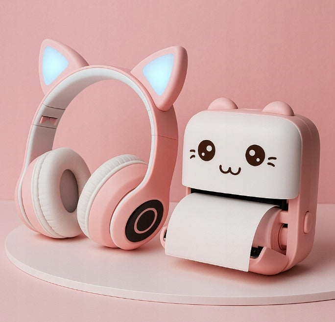 PINK WIRELESS HEADPHONES + SWEET PRINT (THERMAL PRINTER) EAN (GTIN) 5907344231136