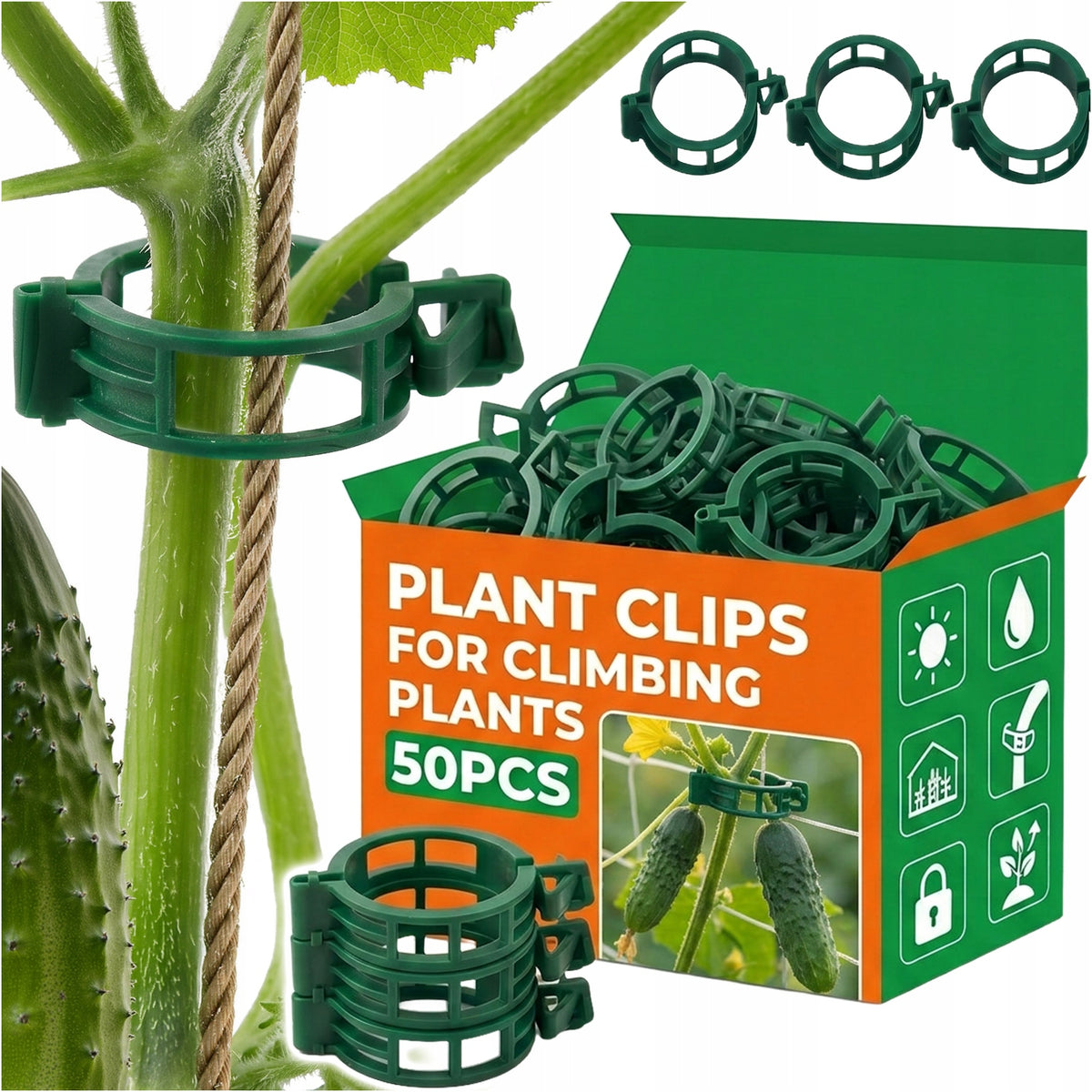 PLANT CLIPS STEM CLASP CLIPS ATTACHMENTS TOMATO SHOOTS 50PCS