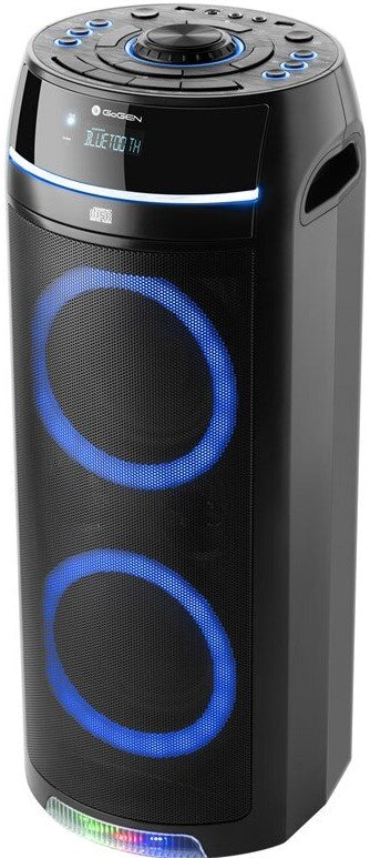 PORTABLE BLUETOOTH SPEAKER KARAOKE MICROPHONE FM RADIO CD LCD LED LIGHTS Brand GoGEN