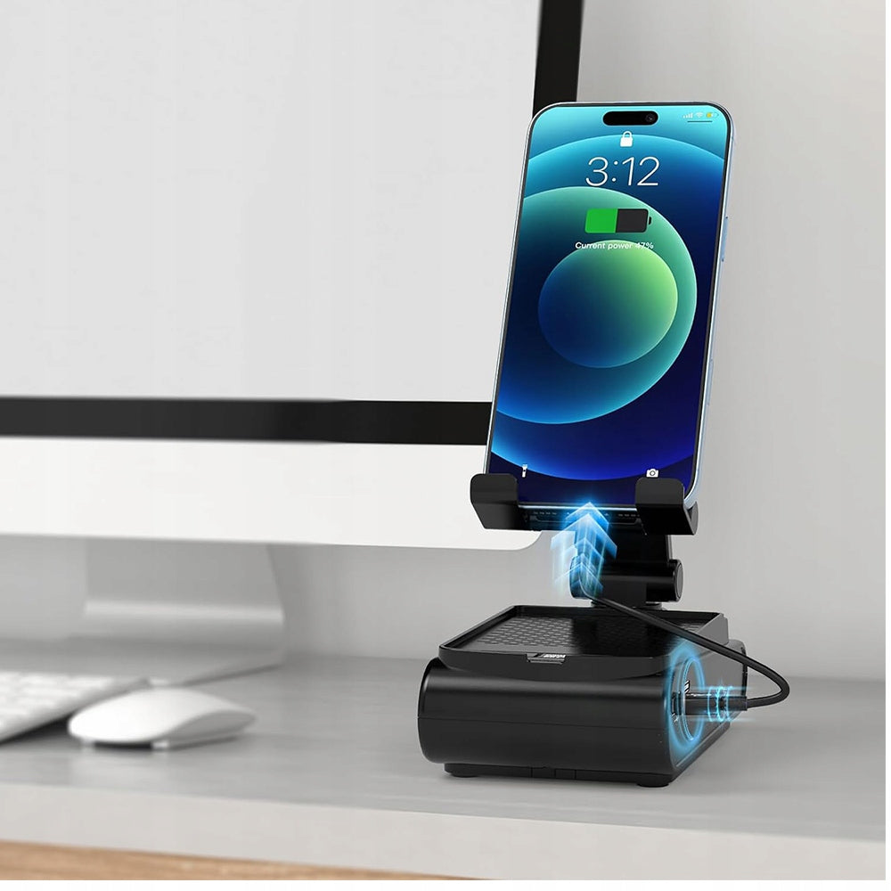 PORTABLE BLUETOOTH WIRELESS SPEAKER WITH PHONE HOLDER FOLDING BLACK Model other