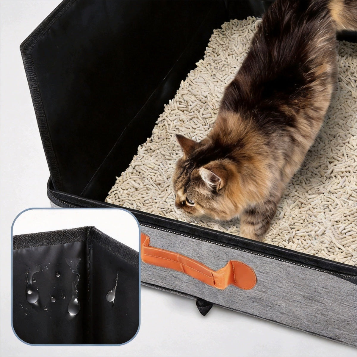 PORTABLE CAT LITTER BOX TRAVEL FOLDING WATERPROOF FOR CAR Manufacturer code 6953495298077